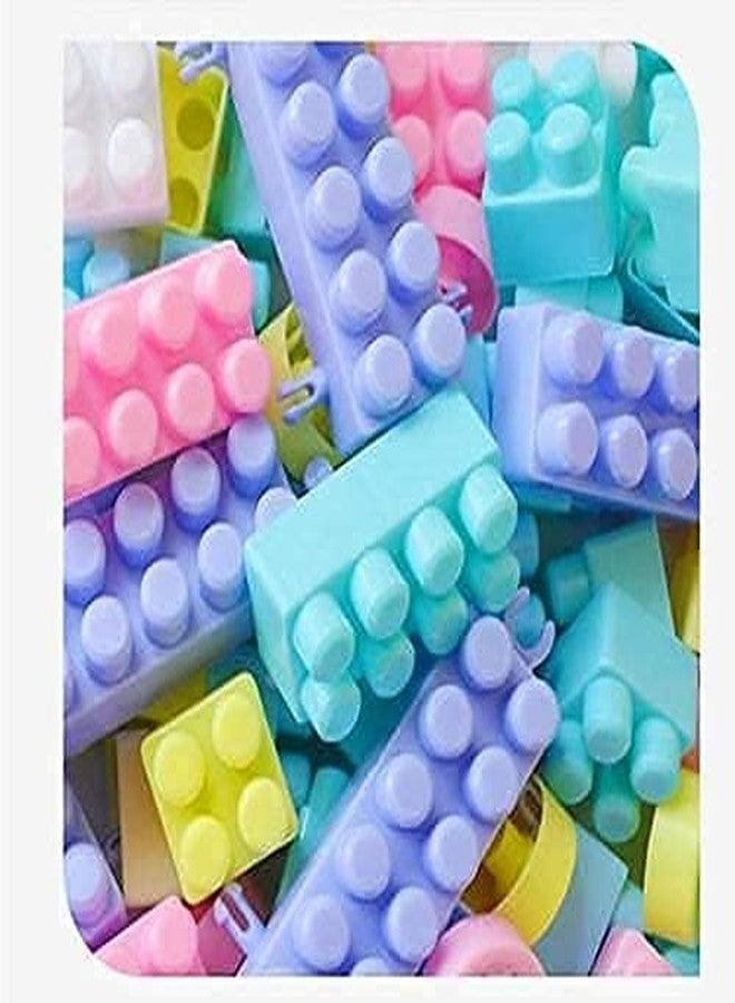 MOBCLIXS TECHNOLOGIES PVT. LTD MOBCLIXS 50 Pieces Building Blocks for Kids with Wheel Age 3+, Smart Activity Fun and Learning Train Blocks for Kids, Building Blocks for Kids,Bricks Blocks,Kids and Children for 3-5 Years -160 - Image 2